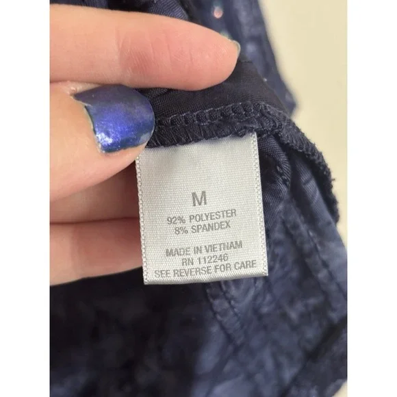 Vintage Y2K Sequin Whimsigoth Tie Dye Long Sleeve Top Blue Medium Witchy Boho - Picture 4 of 5